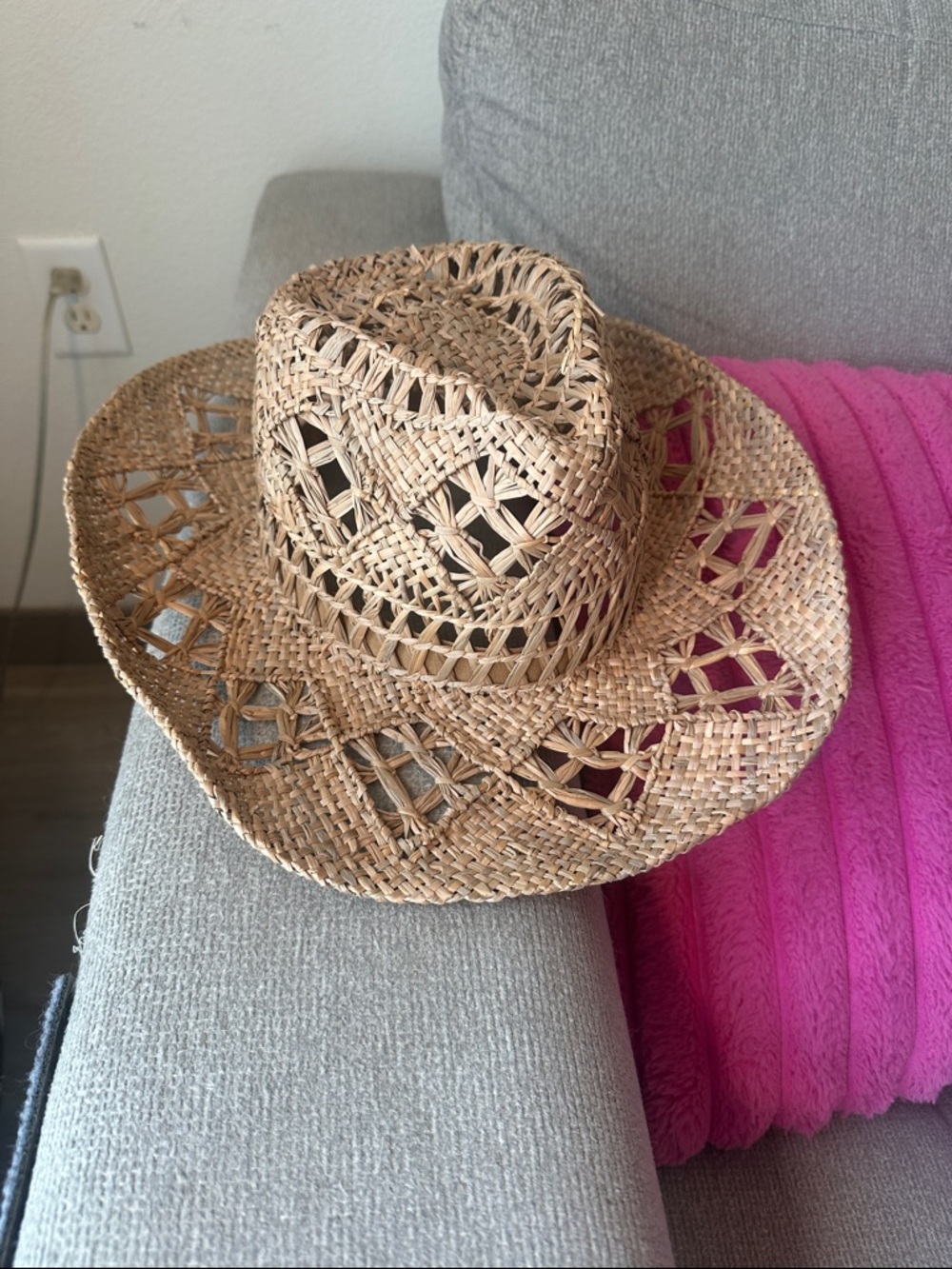 Woven paper hat